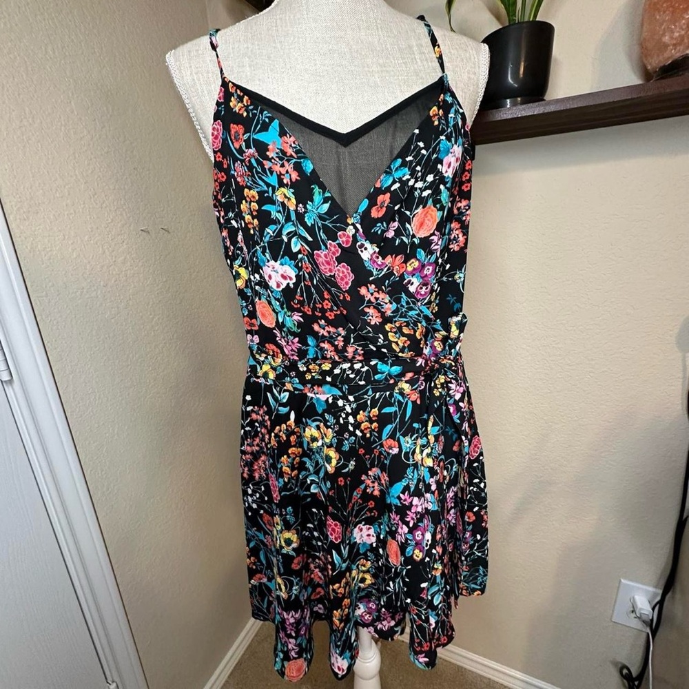 Express Black Floral Romper